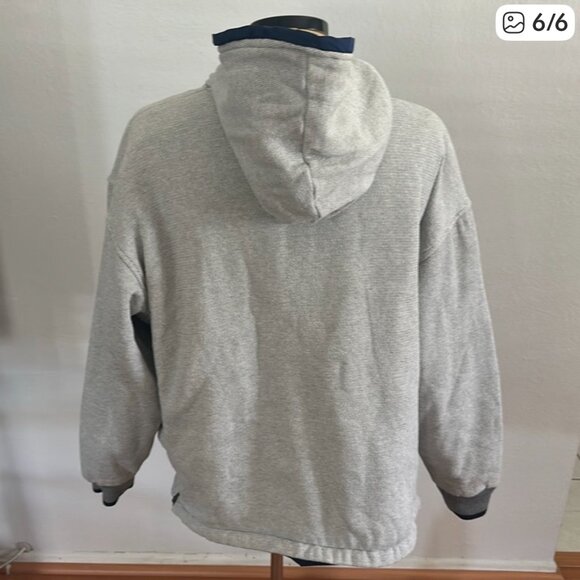 Adidas Mens L Reversible Pullover Vintage Hoodie Large READ - Picture 9 of 11